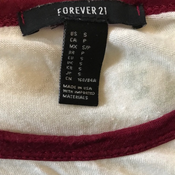Forever 21 ringer tee - Picture 2 of 2